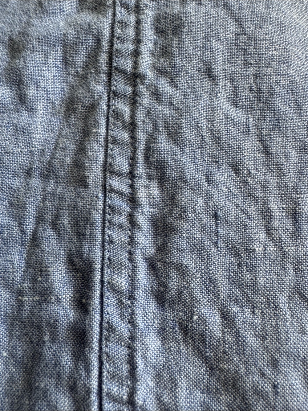Quince European Linen Popover Mini Dress – French Blue - Picture 10 of 10